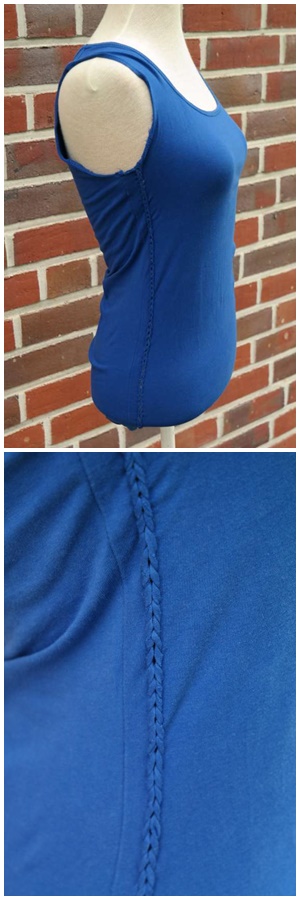 DIY nähen T-Shirt Upcycling - Top blau